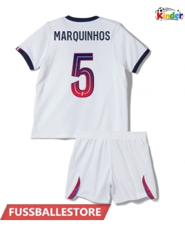 Günstige Paris Saint-Germain Marquinhos #5 Auswärts Trikotsatzt Kinder 2026-27 Kurzarm (+ Kurze Hosen)